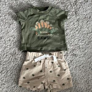 RAWR SHORTS & T SET BOYS Newborn